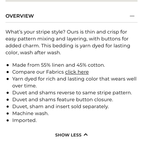 SET Pottery Barn Wheaton Striped Duvet&Shams King - Picture 5 of 6